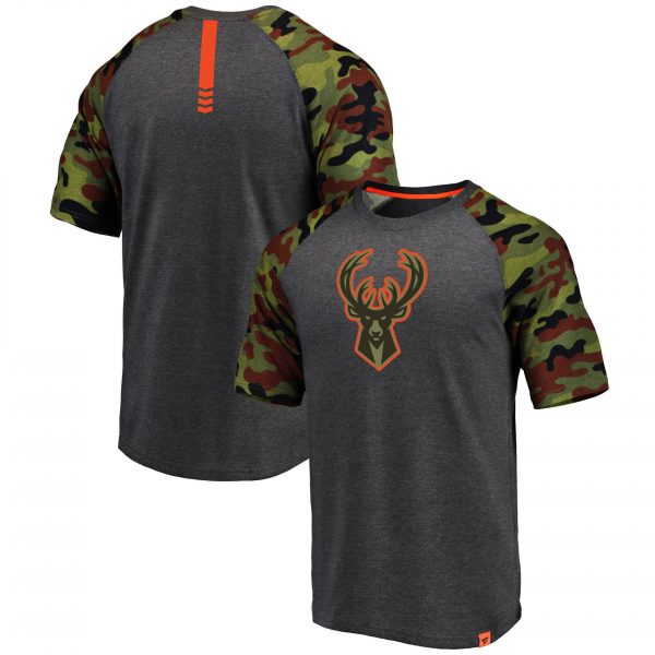 Milwaukee Bucks Camouflage Style NBA Basketball T-Shirt