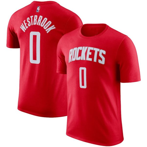 Westbrook N0 Houston Rockets NBA Team Red Performance T-Shirt