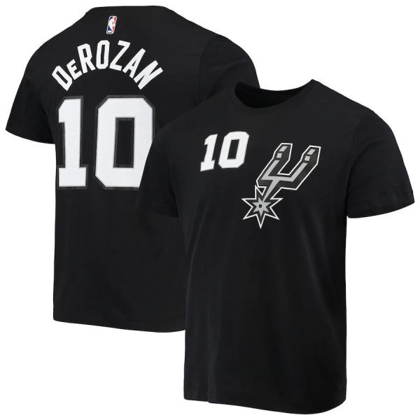 DeMar DeRozan N10 San Antonio Spurs NBA Team Basketball Black T-Shirt