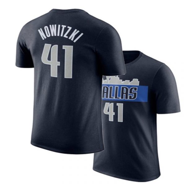 Dirk Nowitzki N41 Dallas Mavericks Basketball NBA Performance T-Shirt
