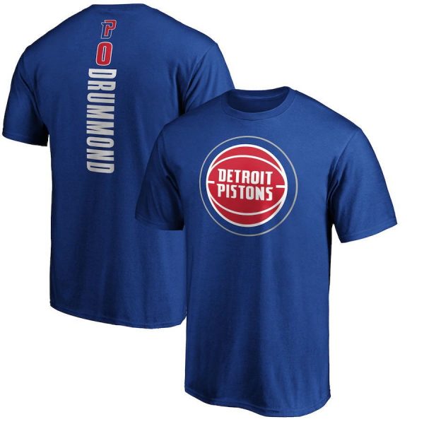 Drummond N0 Detroit Pistons NBA Basketball Blue T-Shirt