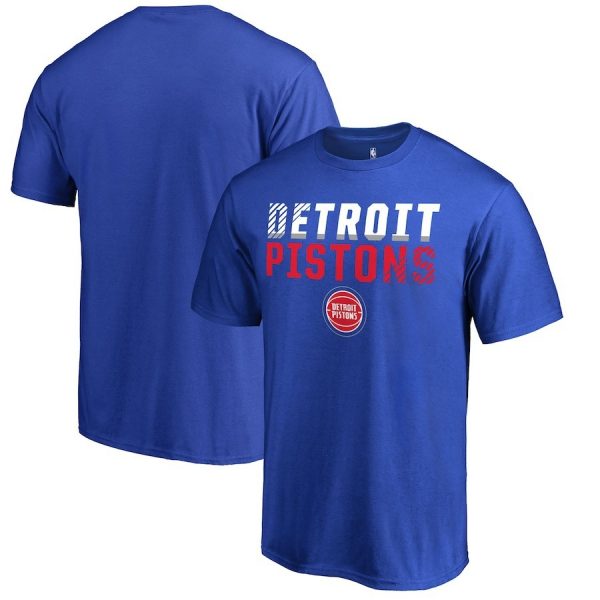 Detroit Pistons NBA Basketball Blue Red White T-Shirt