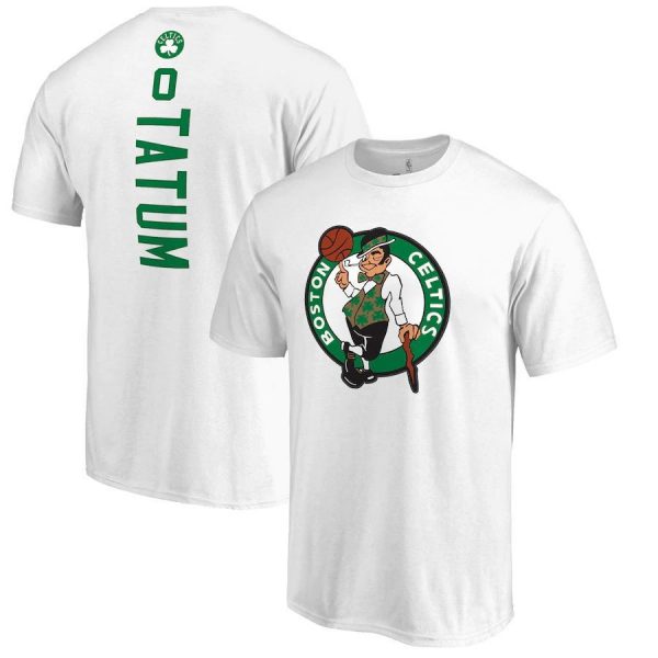 Tatum N0 Boston Celtics Basketball NBA Team White T-Shirt