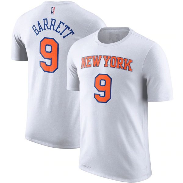 Barrett N9 New York NBA Basketball White Orange T-Shirt