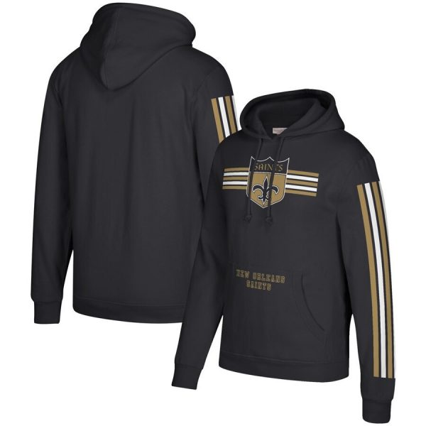 New Orleans Saints NFL Football Team Striped Sleeve Design Sweatshirt Hoodie