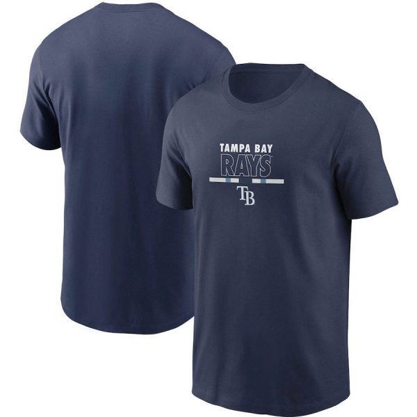 Tampa Bay Rays TB MLB Baseball Team Navy Short Sleeved T-Shirt