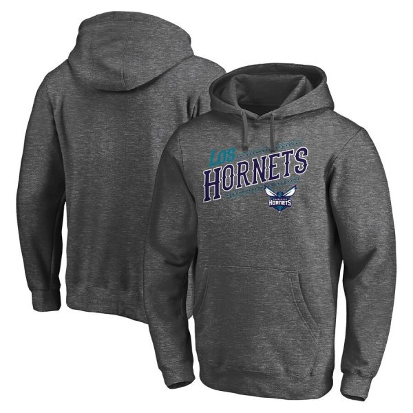 Los Hornets Charlotte Hornets NBA Basketball Dark Grey Sweatshirt Hoodie