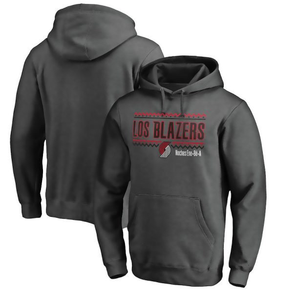 Los Blazers Portland Trail Blazers Noches Enebea NBA Basketball Dark Grey Sweatshirt Hoodie
