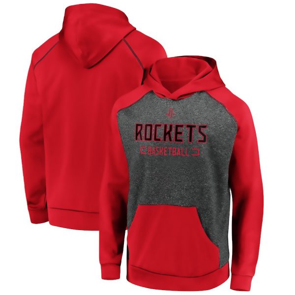 Houston Rockets NBA Basketball Color Block Red Grey Sweatshirt Hoodie