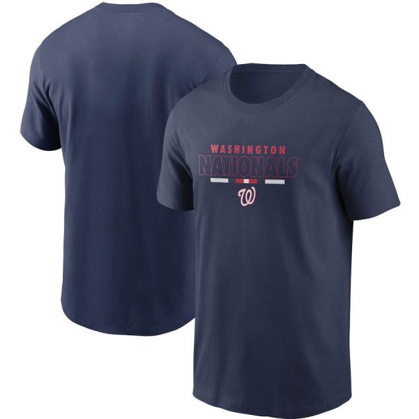 Washington Nationals MLB Baseball Team Navy Short Sleeved T-Shirt