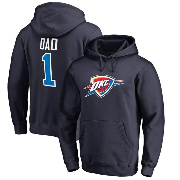 Dad N1 Oklahoma City Thunder NBA Basketball Navy Sweatshirt Hoodie