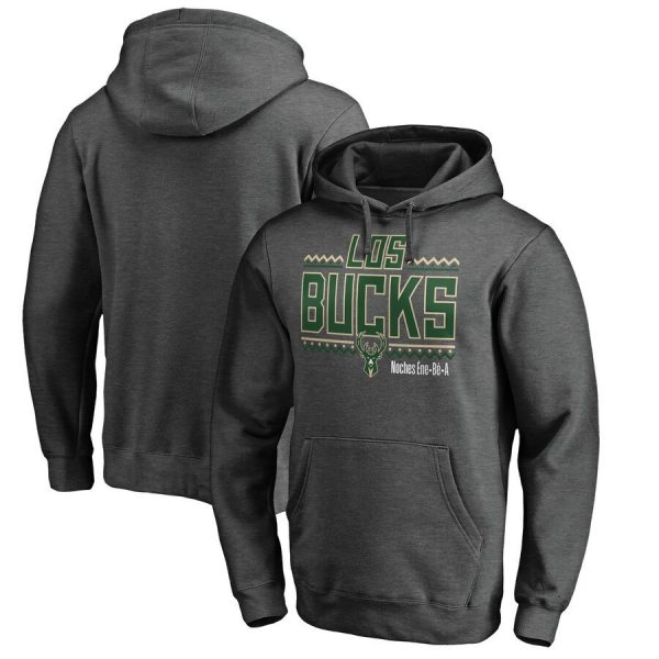 Los Bucks Milwaukee Bucks NBA Basketball Dark Grey Sweatshirt Hoodie