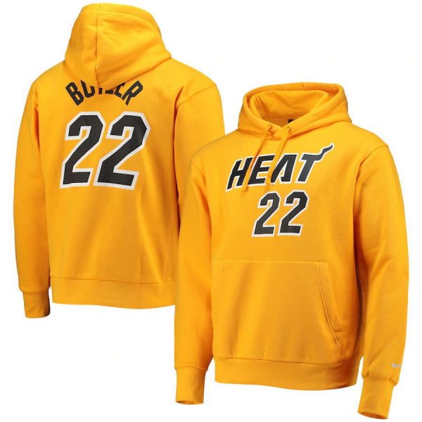 Butler N22 Miami Heat NBA Basketball Yellow Sweatshirt Hoodie