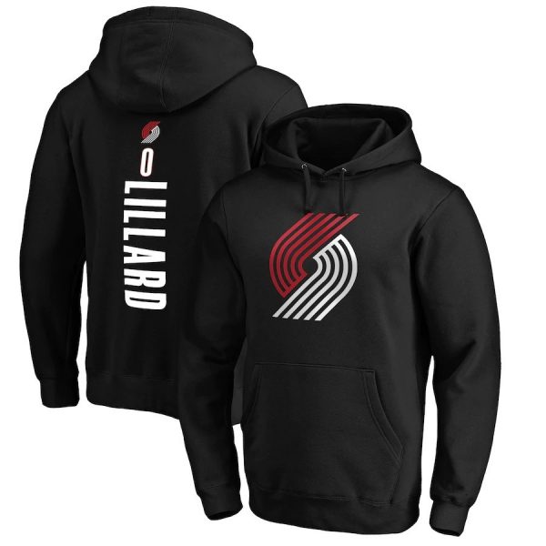 Lillard N0 Portland Trail Blazers NBA Basketball Black Sweatshirt Hoodie