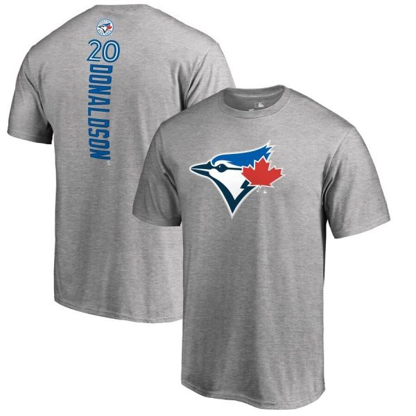 Donaldson 20 Toronto Blue Jays MLB Baseball Grey Short Sleeved T-Shirt
