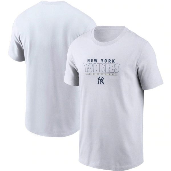 New York Yankees MLB Baseball Team White Short Sleeved T-Shirt