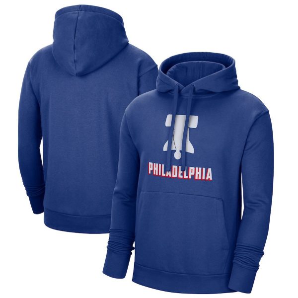 Philadelphia 76ers Bell Ringer Design NBA Basketball Blue Sweatshirt Hoodie