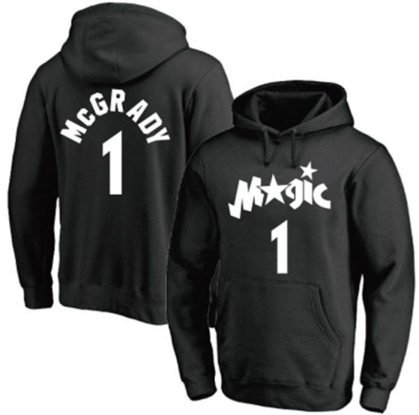 McGrady N1 Orlando Magic Basketball NBA Black White Sweatshirt Hoodie