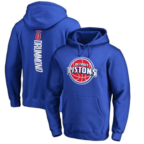 Drummond N0 Detroit Pistons NBA Basketball Blue Sweatshirt Hoodie