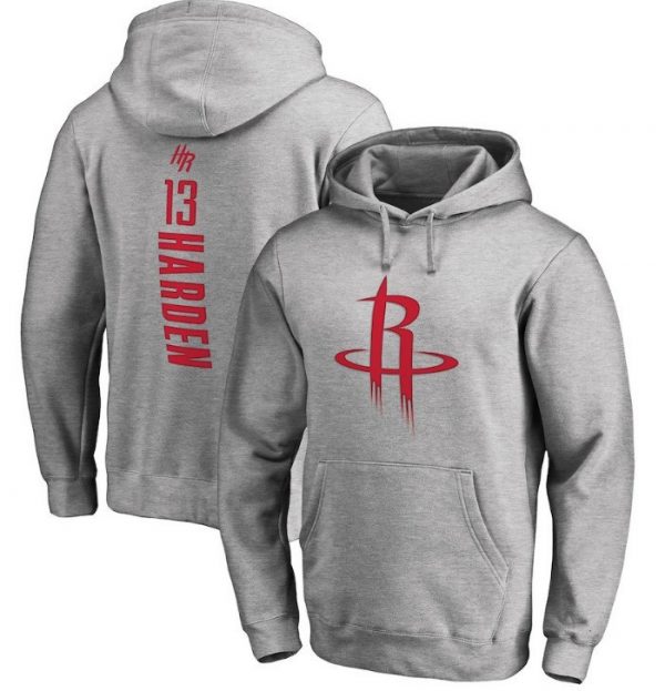 James Harden N13 Houston Rockets Basketball NBA Grey Sweatshirt Hoodie