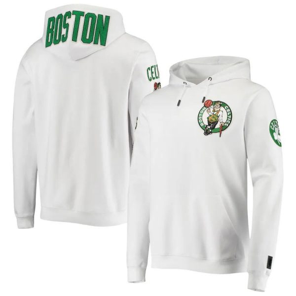 Boston Celtics Basketball NBA White Sweatshirt Hoodie