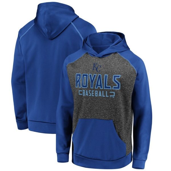 Kansas City Royals MLB Baseball Team Color Block Blue Grey Sweatshirt Hoodie