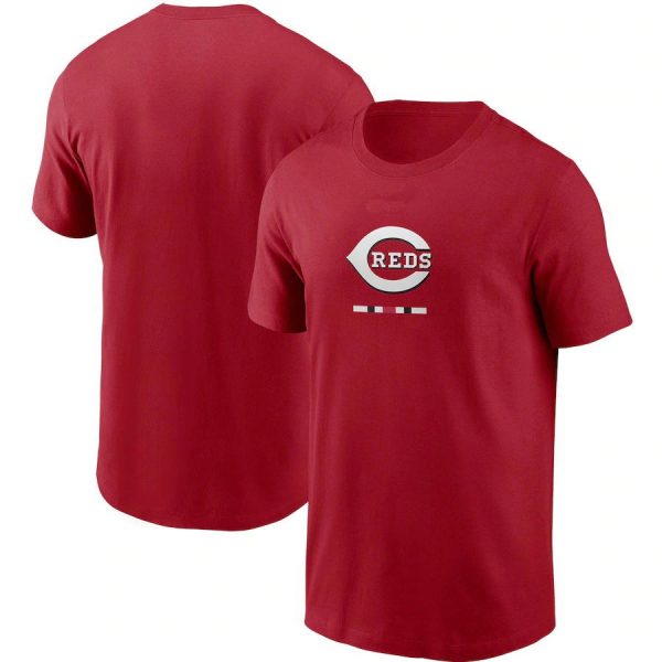 Cincinnati Reds C Reds Logo MLB Baseball Team Red Short Sleeved T-Shirt