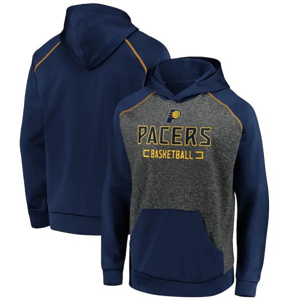 Indiana Pacers NBA Basketball Color Block Navy Grey Sweatshirt Hoodie