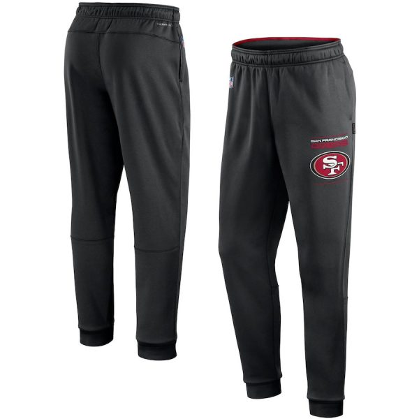 San Francisco 49ers NFL Football Team Black Performance Training Sweatpants
