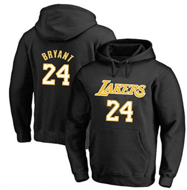 Kobe Bryant LA Lakers N24 NBA Basketball Black Sweatshirt Hoodie
