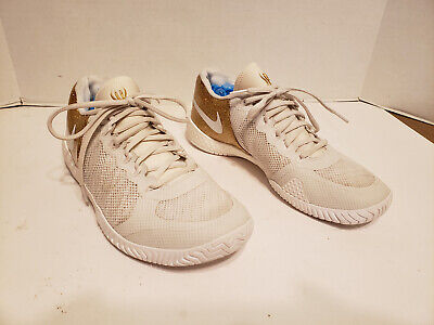Womens NIKE Flare 2 Size 10.5 Serena Williams Athletic Tennis Court Shoes Gold