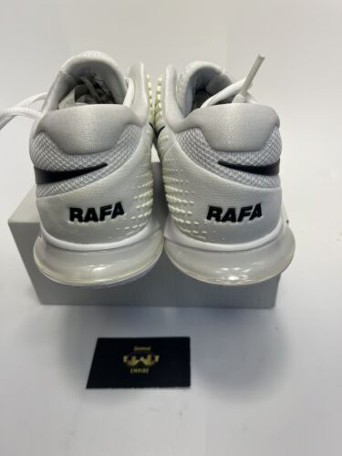 Nike Vapor Cage 4 Rafa Nadal White Black Tennis Shoe DD1579 124 Sz 8 Warn Once