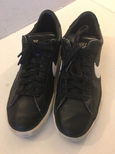 NIKE BRS BLACK CLASSIC LEATHER Sneakers Casual Tennis Shoes MEN'S SIZE 10