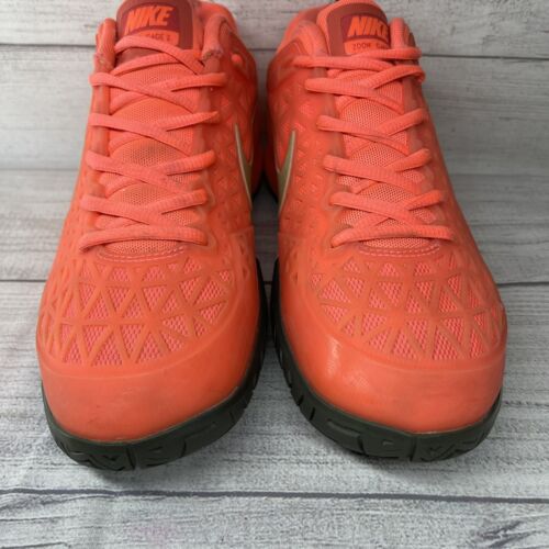 NIKE Women's 8 Zoom Cage 2 Dragon Neon Pink Orange Tennis Shoes