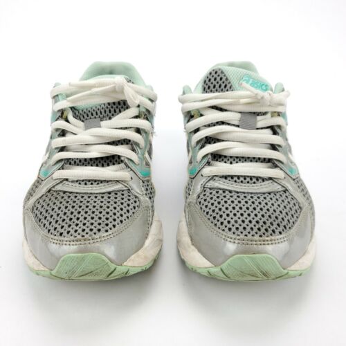 ASICS Womens Gel-Kenun Knit Aruba Blue/Glacier Grey/White Running Shoes Sz 9.5
