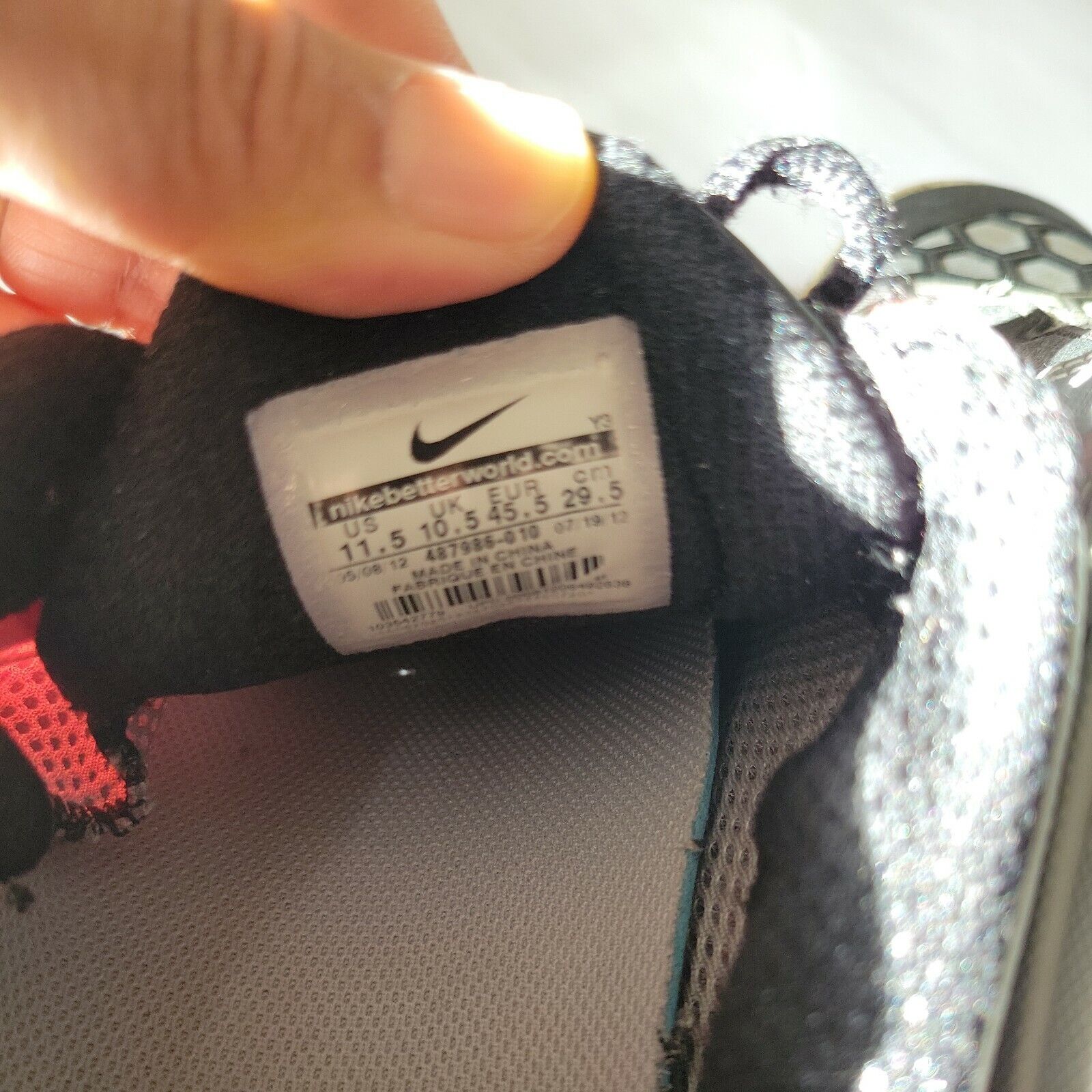 Nike Hyperdunk 2012 Mens Size 11.5 Black Shoes Sneakers Basketball 524934-004
