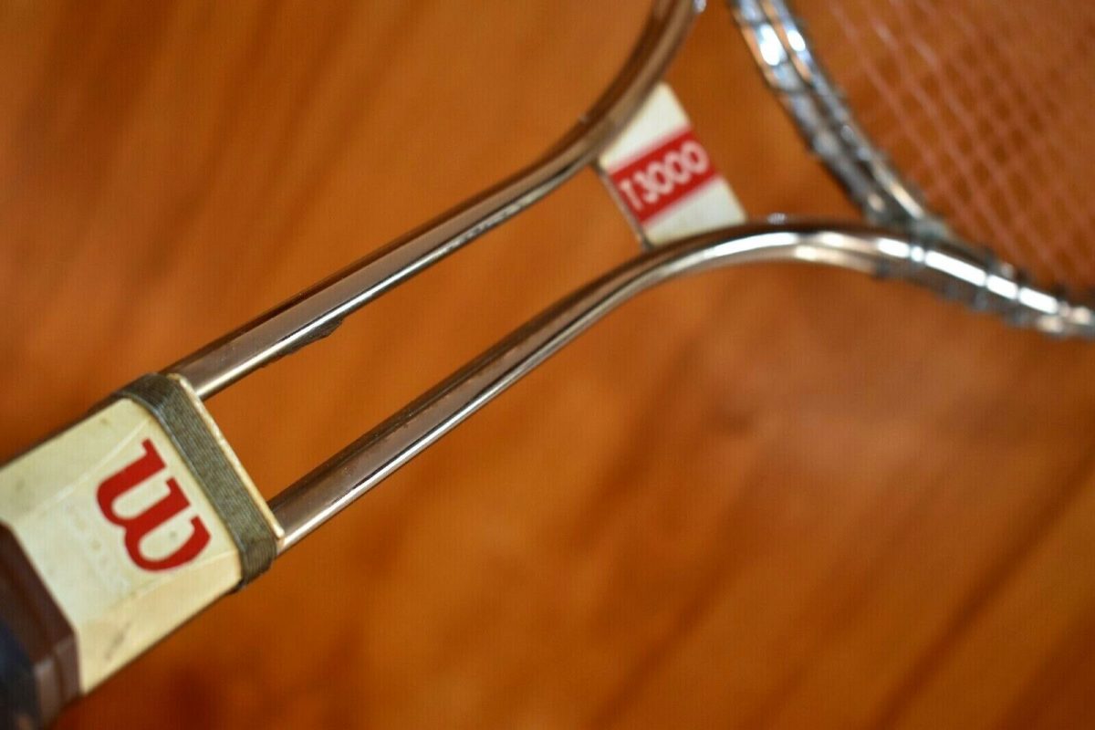 Vintage WILSON T3000 Metal Tennis Racket & Cover