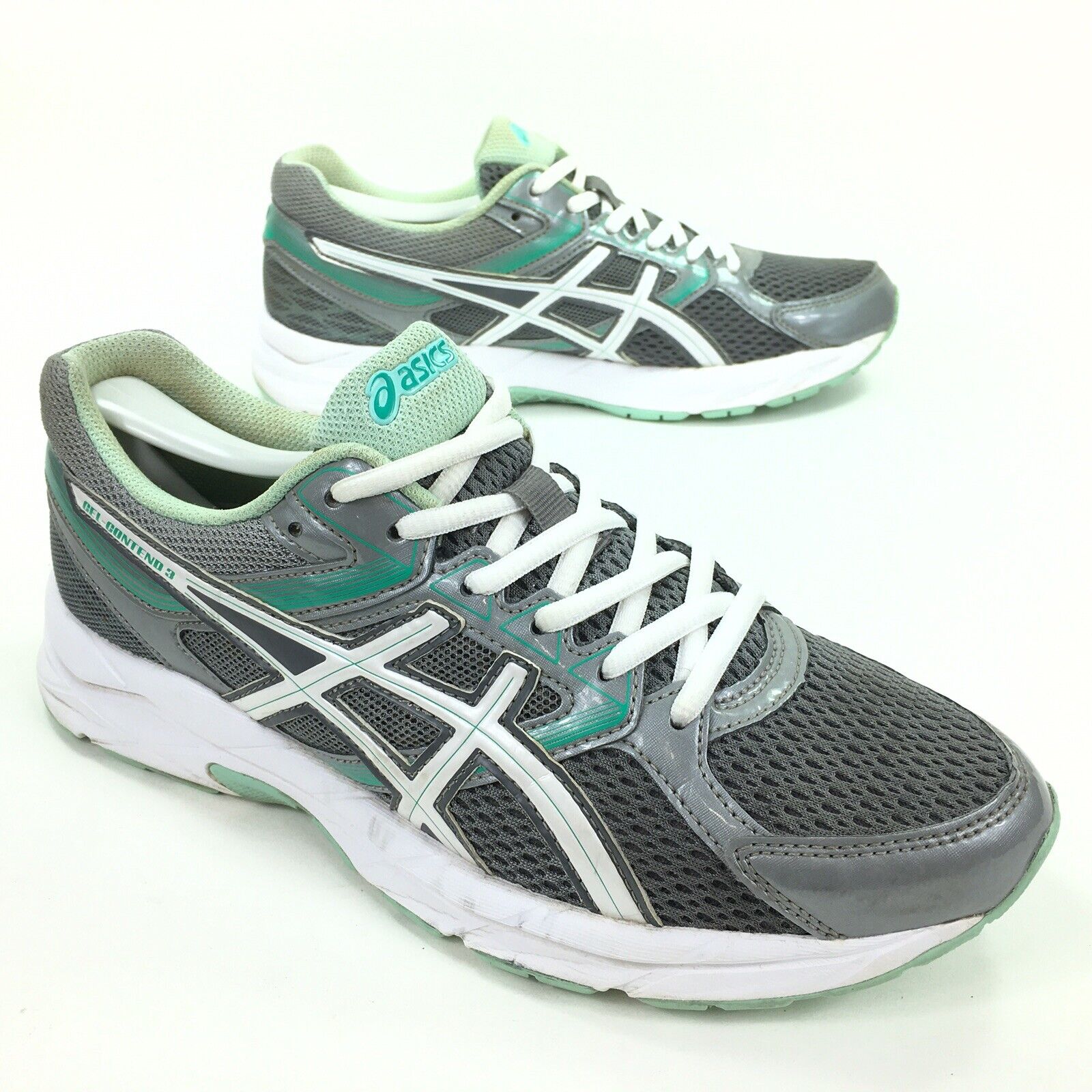 Asics Women's Gel Contend 3 Athletic Running Shoes Lace Up Low Top Size 8 Gray