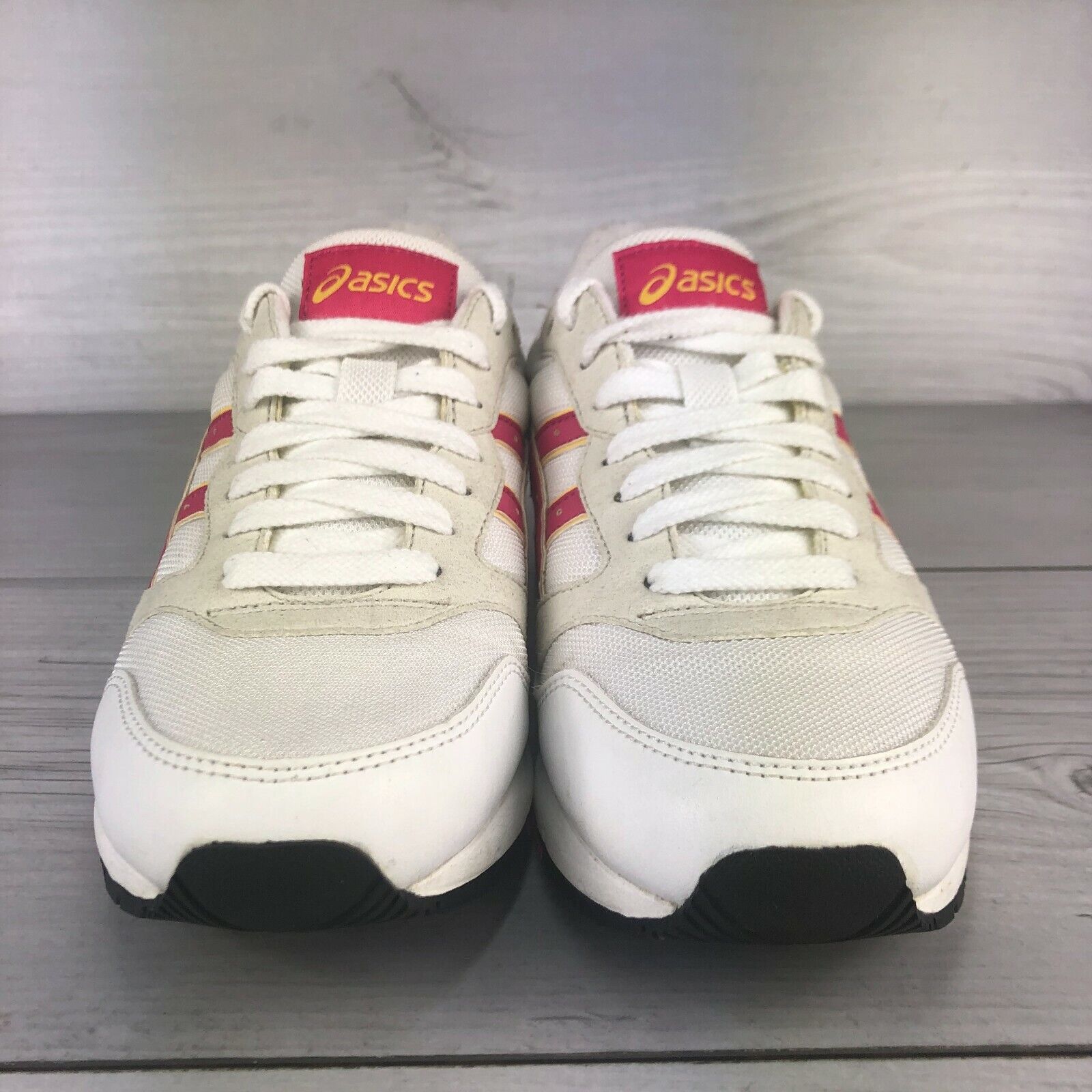 Asics Gel Womens Sz 7 Running Shoes White Pink Tennis Shoes Sneaker SAMPLE Skate