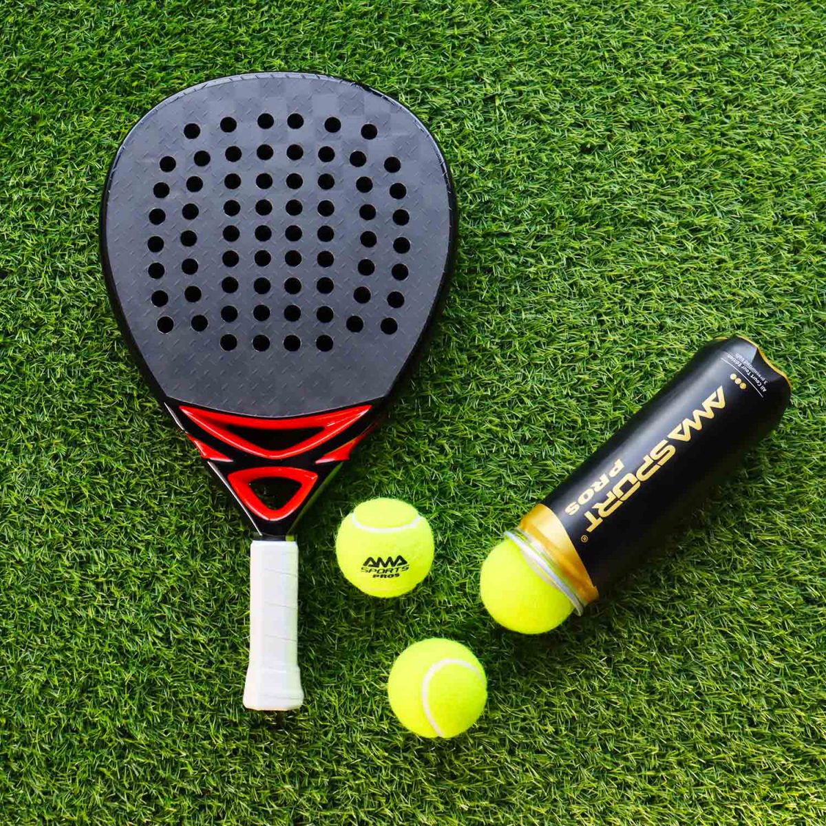 AMA SPORT 18K Carbon Tennis Padle Paddle Racket 3D Rough Surface High Quality EVA Soft 38mm