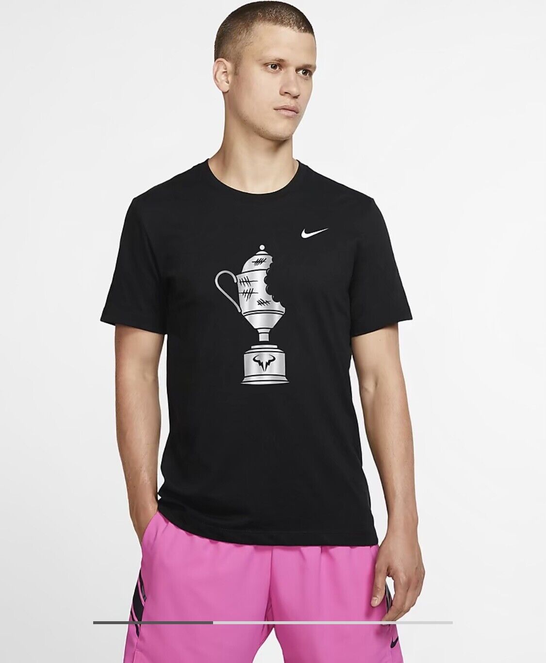 Roger Federer Men's Shirt The Tee Blue Short Sleeve Athletic Cut Size XXL