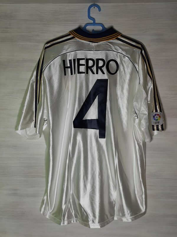 #4 HIERRO REAL MADRID 1998-00 HOME SHIRT ADIDAS JERSEY SOCCER SIZE XL