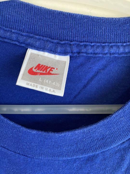 Vintage 90's Michael Jordan Tee T Shirt Size L Made In USA Air Jordan Blue