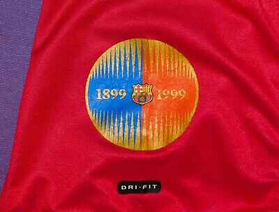 Barcelona shirt 1999 2000 2001 jersey camiseta L LARGE soccer Nike trikot 99
