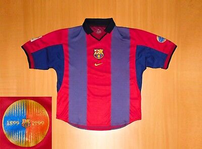 Barcelona shirt 1999 2000 2001 jersey camiseta L LARGE soccer Nike trikot 99