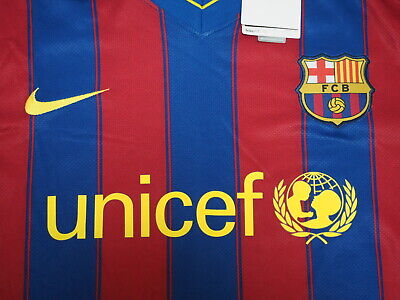 2009-2010 FC Barcelona Barca FCB Jersey Shirt Camiseta Home unicef Nike XL BNWT