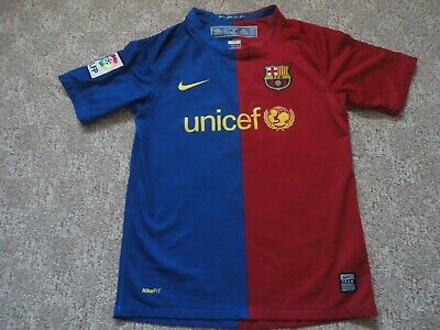 Authentic LFP Nike FC Barcelona FCB Blank Soccer Football Shirt Jersey Youth M
