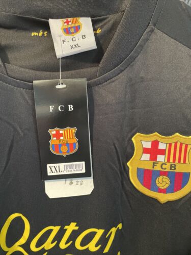 Football Club Barcelona FCB Men’s Black Football Soccer Jersey Size 2XL