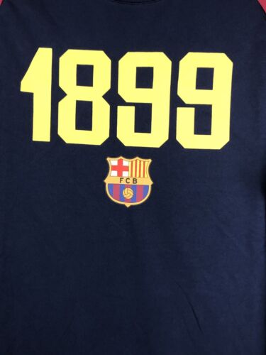 NWT FC Barcelona 1899 Men's Official Soccer Graphic Navy Blue Blank Jersey