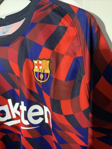 NIKE FC Barcelona Training Soccer Football Shirt Jersey XL